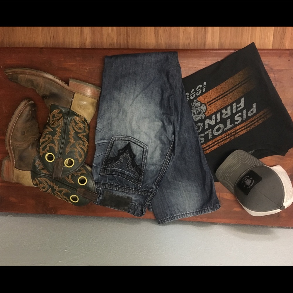 Men’s rock and roll denim jeans